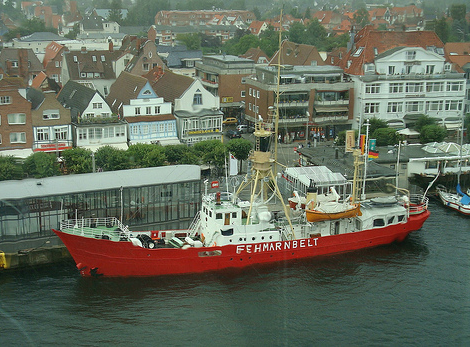 Feuerschiff Fehmarnbelt in der L&uuml;becker-Bucht in L&uuml;beck-Travem&uuml;nde: